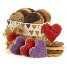 Valentine's Day Cookie Gift (12 gourmet cookies and 4 hearts)