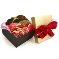 The Way to Your Heart Cookie Gift (8 White Chocolate Hearts & 8-assorted cookies)