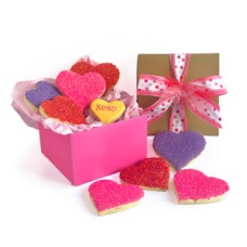 Hugs and Kisses Hearts (8 white chocolate hearts and 1 conversation heart)