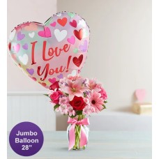 Fields of EuropeÂ® Romance with Jumbo Love Balloon (Extra Large)