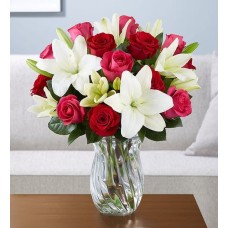 Love Always Bouquet (With Clear Vase)