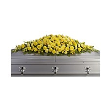 Golden Garden Casket Spray Golden Garden Casket Spray