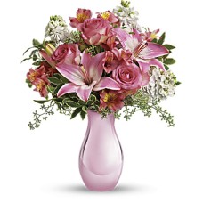 Pink Reflections Bouquet with Roses (Deluxe) Pink Reflections Bouquet with Roses (Deluxe)