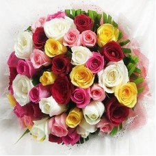Bunch Of 30 Mixed Roses (As Shown)