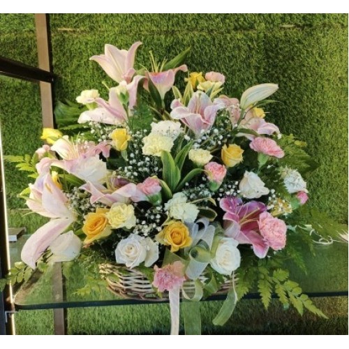 Premium Mix Flower Basket (As Shown)