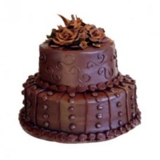 2 Tier Chocolate Cake 2Kg (As Shown)