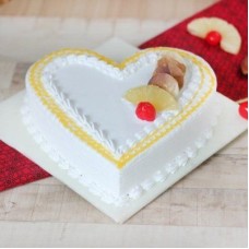 Heart Shaped Pineapple Cake 1.5 Kg (As Shown)
