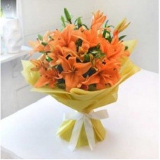 Bunch Of Beautiful Orange Lilies (As Shown)