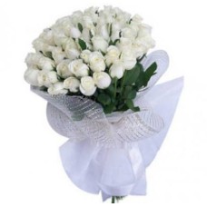 Bunch Of 40 White Roses (As Shown)