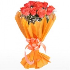 Bouquet Of 12 Orange Roses (As Shown)