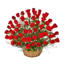 Basket Of 50 Red Roses (As Shown)