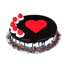 1 Kg Black Forest Round Shape With Heart (As Shown)