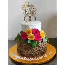 Two Tier Chocolate Truffle Flavor 3 Kgs (As Shown)