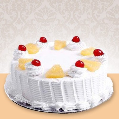 Half Kg Eggless Pineapple Cake (As Shown)