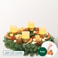 Wreath Shiny (Ã˜ 30 cm) with 3 Ferrero Giotto