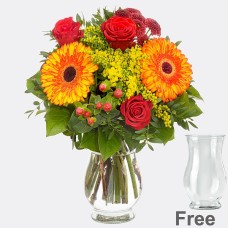 Flower Bouquet Landpartie with vase