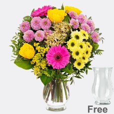 Flower Bouquet Herbstfrische with vase