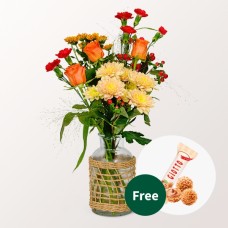 Arrangement Lieber GruÃŸ with 3 Ferrero Giotto