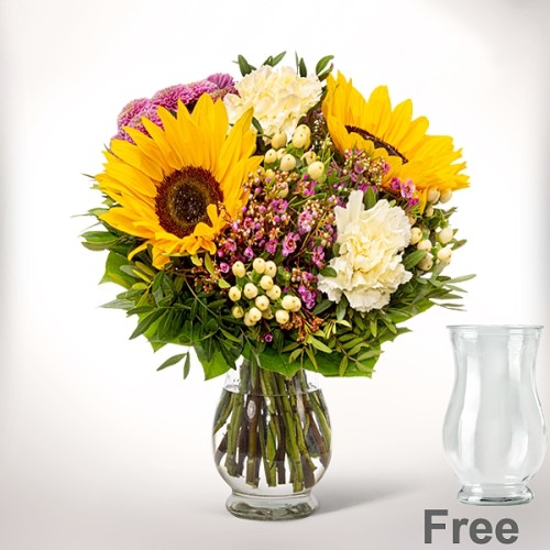 Flower Bouquet HerzenswÃ¤rme with vase