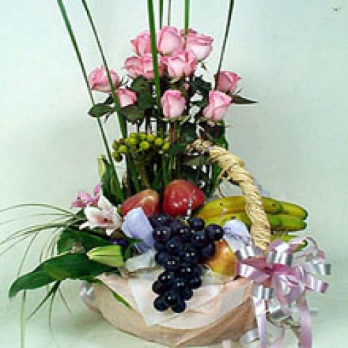 Flower fruit basket