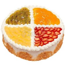 Six color fruits cake