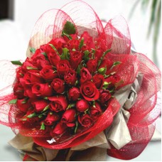 50 Red Rose Hand Bouquet
