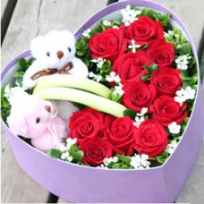 Heartbeats (white roses)