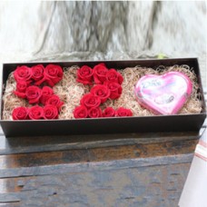 I love U (pink roses)