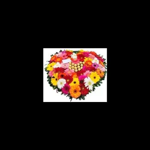 Heart of Gerberas & Chocolates