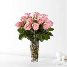 Long Stem Pink Rose Bouquet (Premium - 24 Roses)