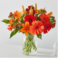Fall Break Bouquet (Deluxe With Vase)