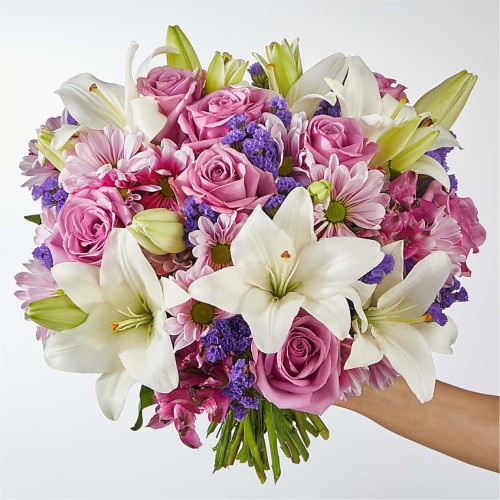Lavender Fields Mixed Flower Bouquet (Standard with Vase)