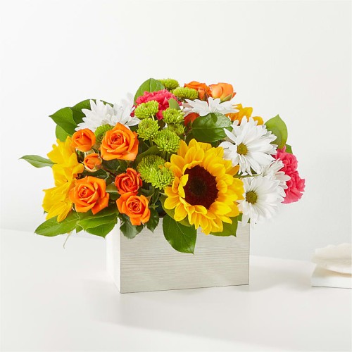 Sun-drenched Blooms Box Bouquet (STANDARD)