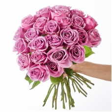 Hearts on Your Sleeve Bouquet (12 Lavender Roses With Vase) Hearts on Your Sleeve Bouquet (12 Lavender Roses With Vase)