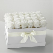 White Forever Roses (Single Preserved Rose)