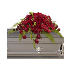 Red Rose Sanctuary Casket Spray