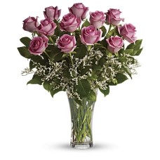 Make Me Blush - Dozen Long Stemmed Pink Roses (Deluxe)