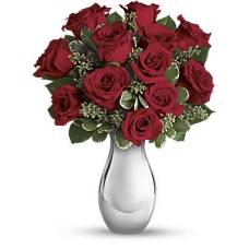 True Romance Bouquet with Red Roses (Deluxe)