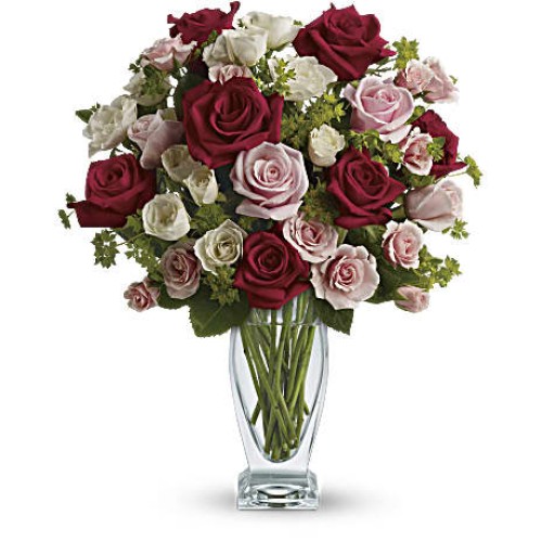 Cupid's Creation with Red Roses by (Premium)