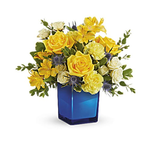 Golden Blue Bouquet (Standard)