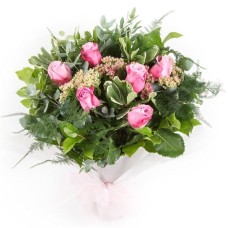 Six Long Stemmed Pink Roses (Standard price)
