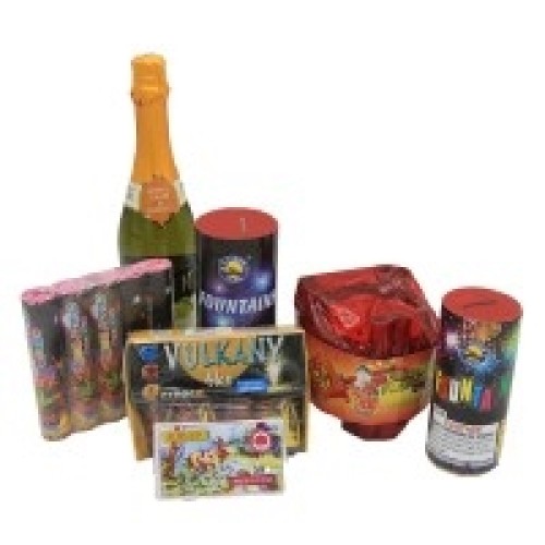 Bubbles with fireworks and firecrackers