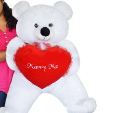 Marry Me Xxl White Teddy Bear