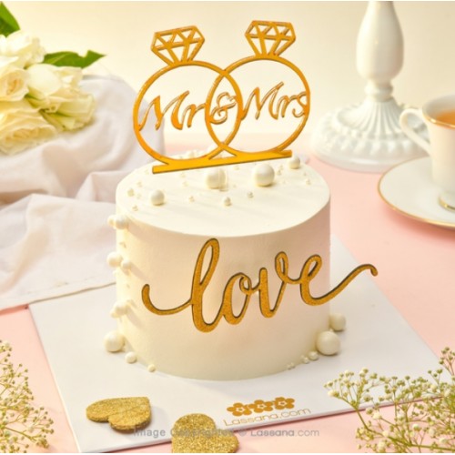 MR & MRS CAKE 1KG (2.2LBS)
