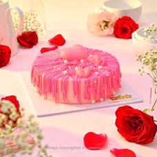PINK CASCADE CHOCOLATE CAKE
