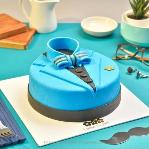 GENTLEMAN'S CELEBRATION RIBBON CAKE 1.5KG (3.3LBS)