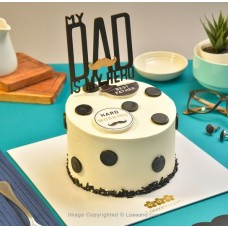 MY DAD IS MY HERO RIBBON CAKE 1KG (2.2LBS)