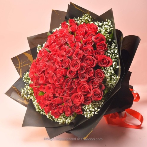 SUPREME LOVE - 100 RED ROSES