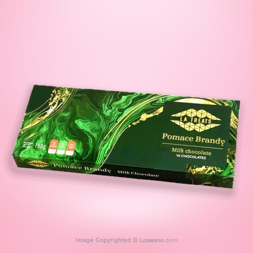 LA TREATS - POMACE BRANDY MILK CHOCOLATE - 16 PCS