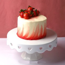 Strawberry Heaven Ribbon Cake 1Kg (2.2Lbs)